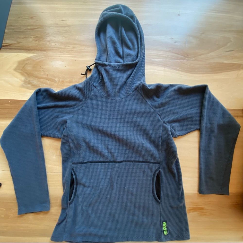 Melanzana Micro grid hoodie women’s M GREY